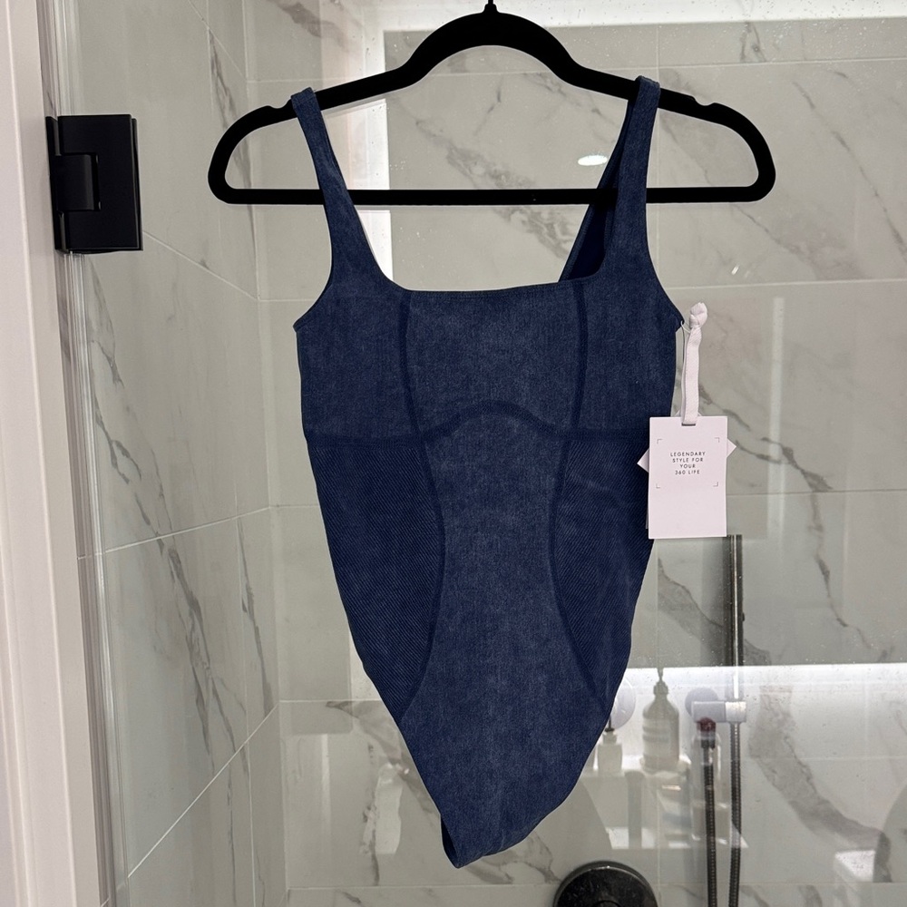 Blue Denim bodysuit NEVER WORN with tags